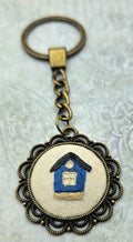 House Keychain- Hand Embroidery