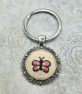 Butterfly Keychain- Hand Embroidery