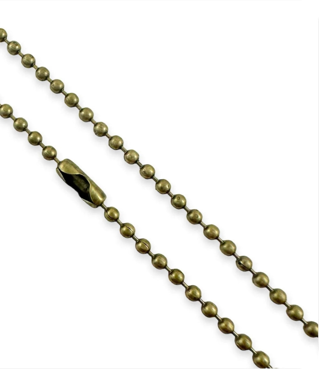 Plant Necklace -Brass- Hand Embroidery