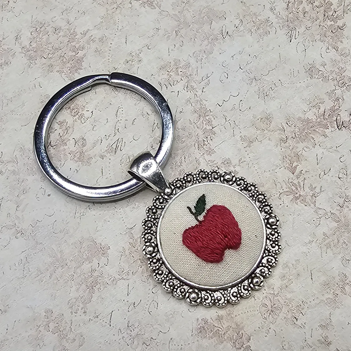Apple Silver Keychain view 4