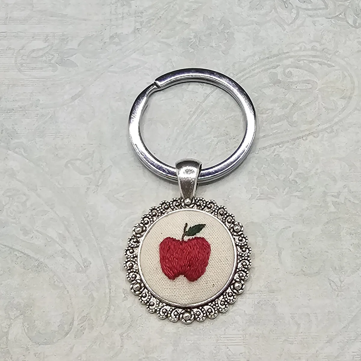Apple Silver Keychain view 5