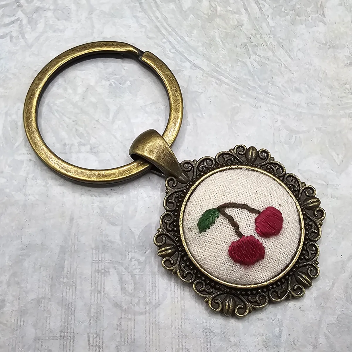 Cherry Brass Keychain view 4