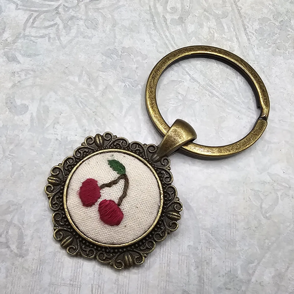 Cherry Brass Keychain view 5
