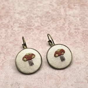 Mushroom Bronze Earrings
