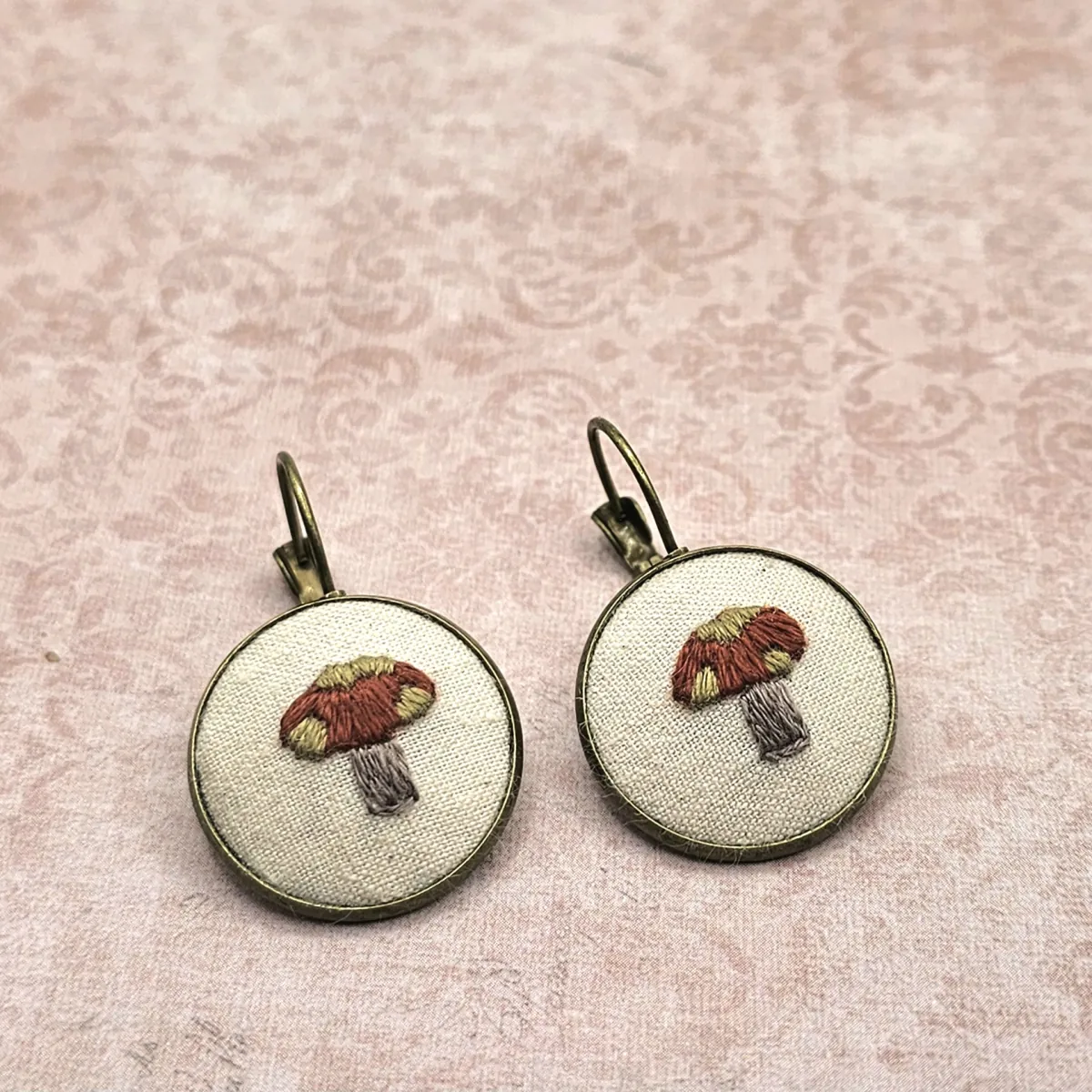 Mushroom Bronze Earrings