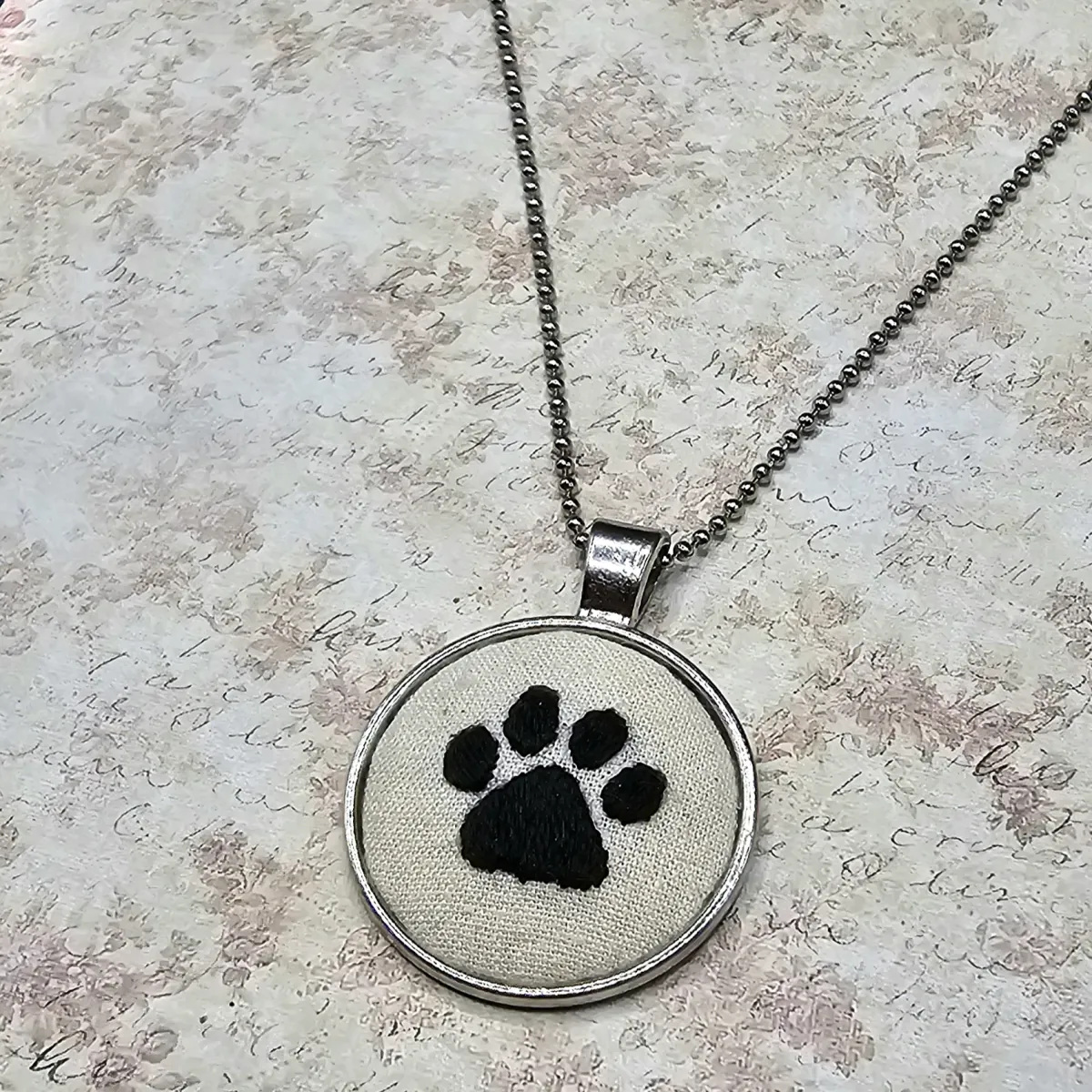 Paw Print Necklace view 2