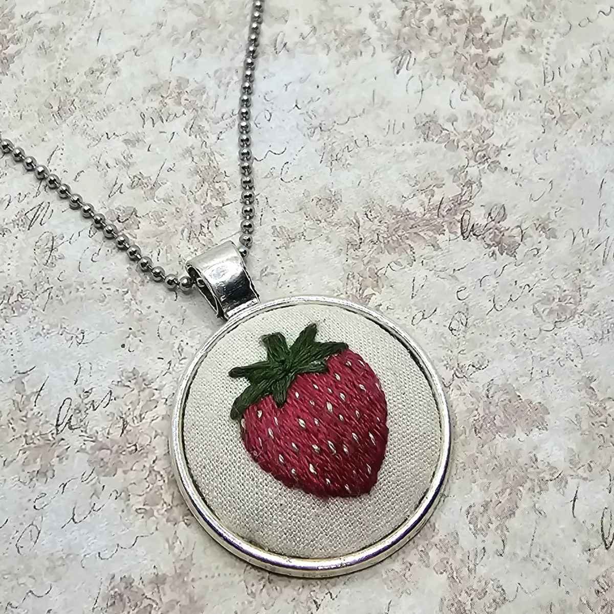 Strawberry Necklace view 2