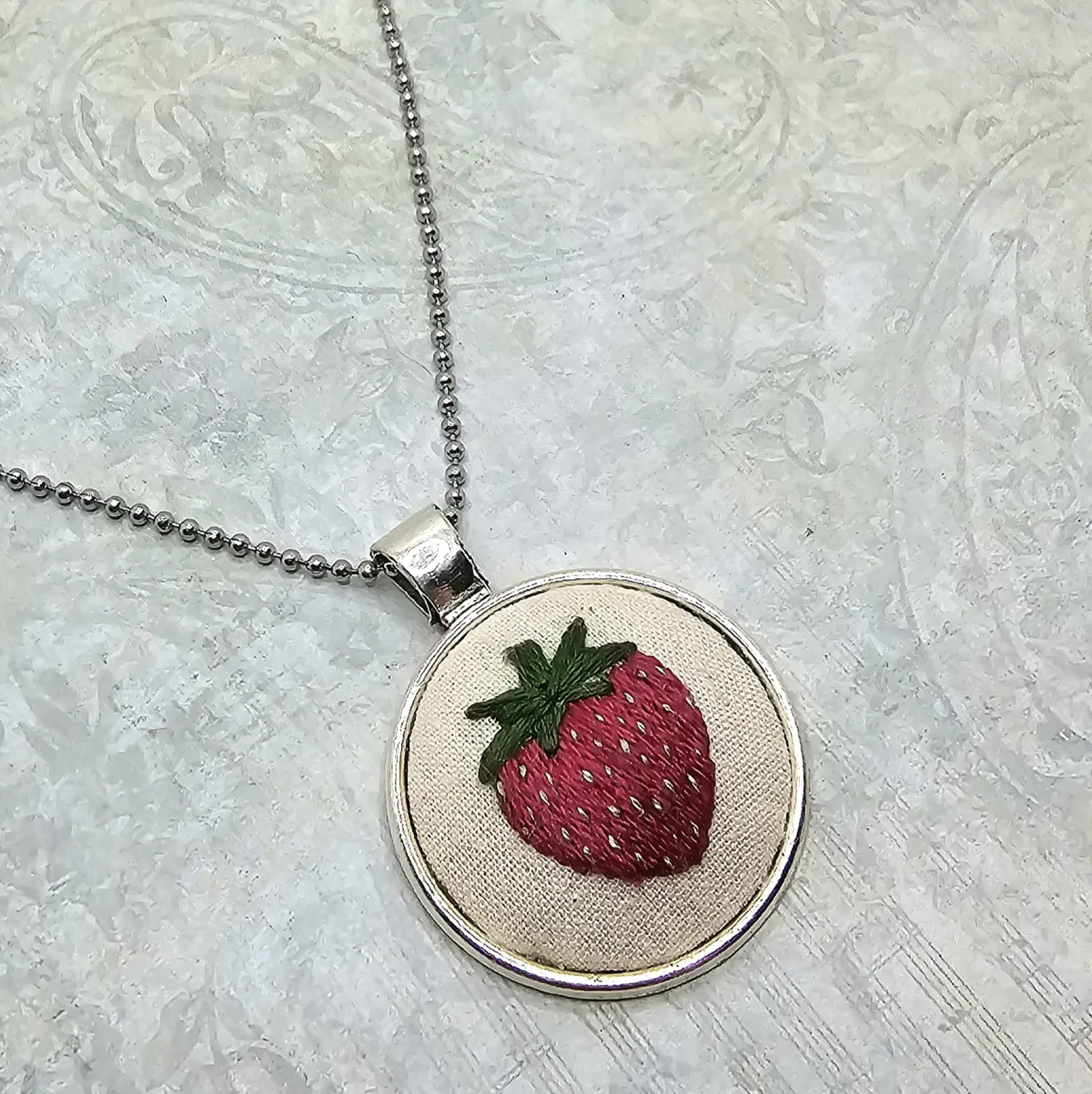 Strawberry Necklace view 4